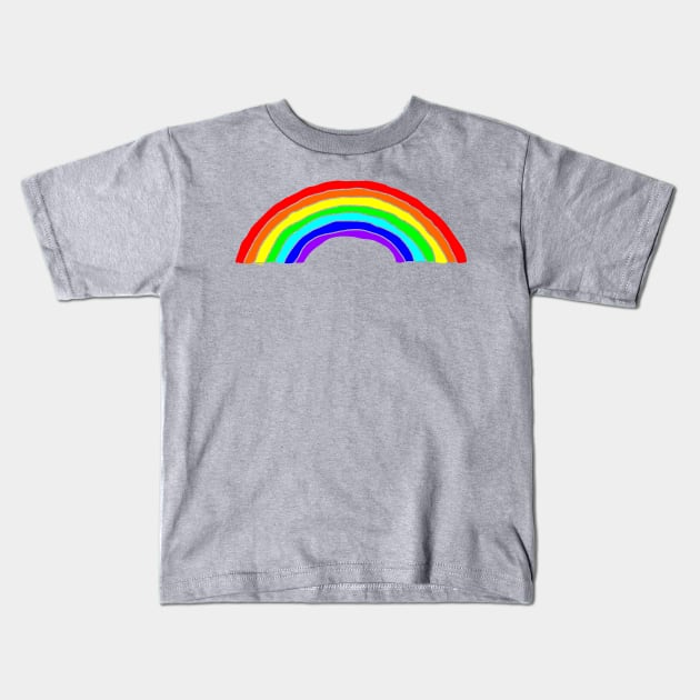 Colorful Rainbow Graphic Kids T-Shirt by ellenhenryart